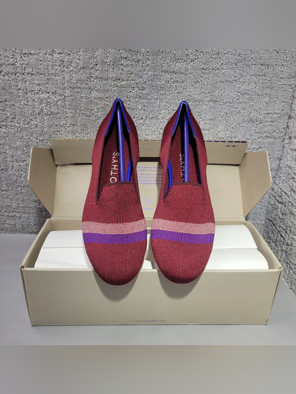 Rothy's The Loafer Reflective Stripe Slip On Womens Size US 6,7, 7.5 RETIRED